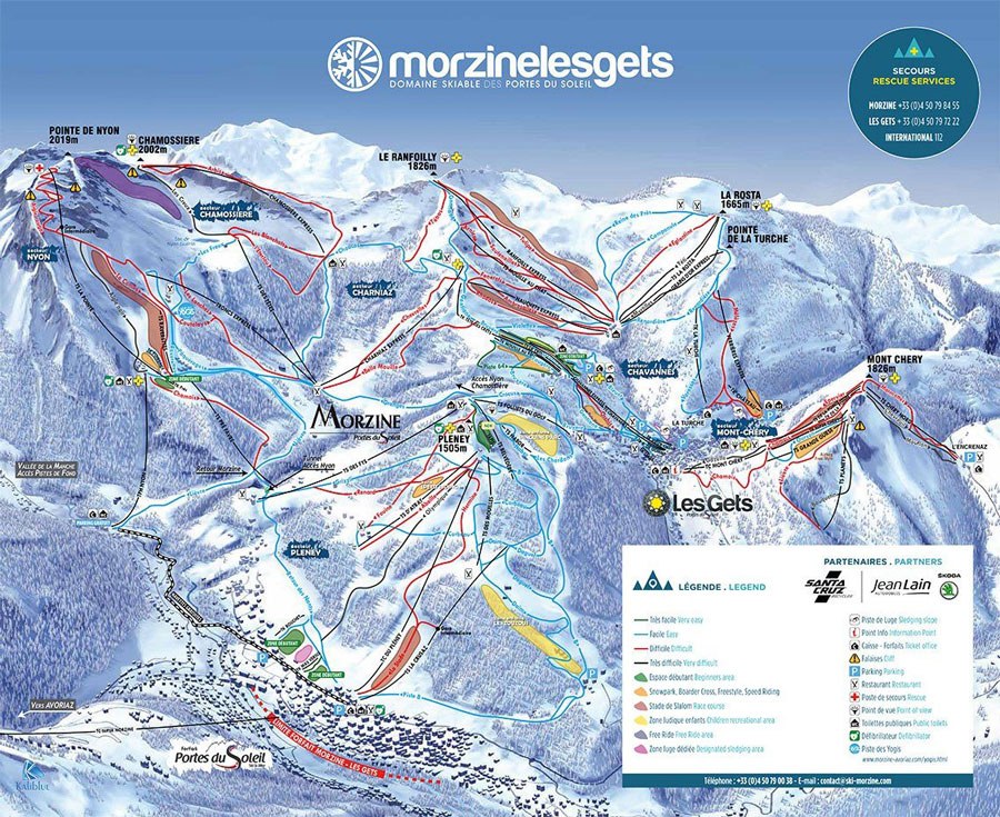 Morzine lesgets piste map 900